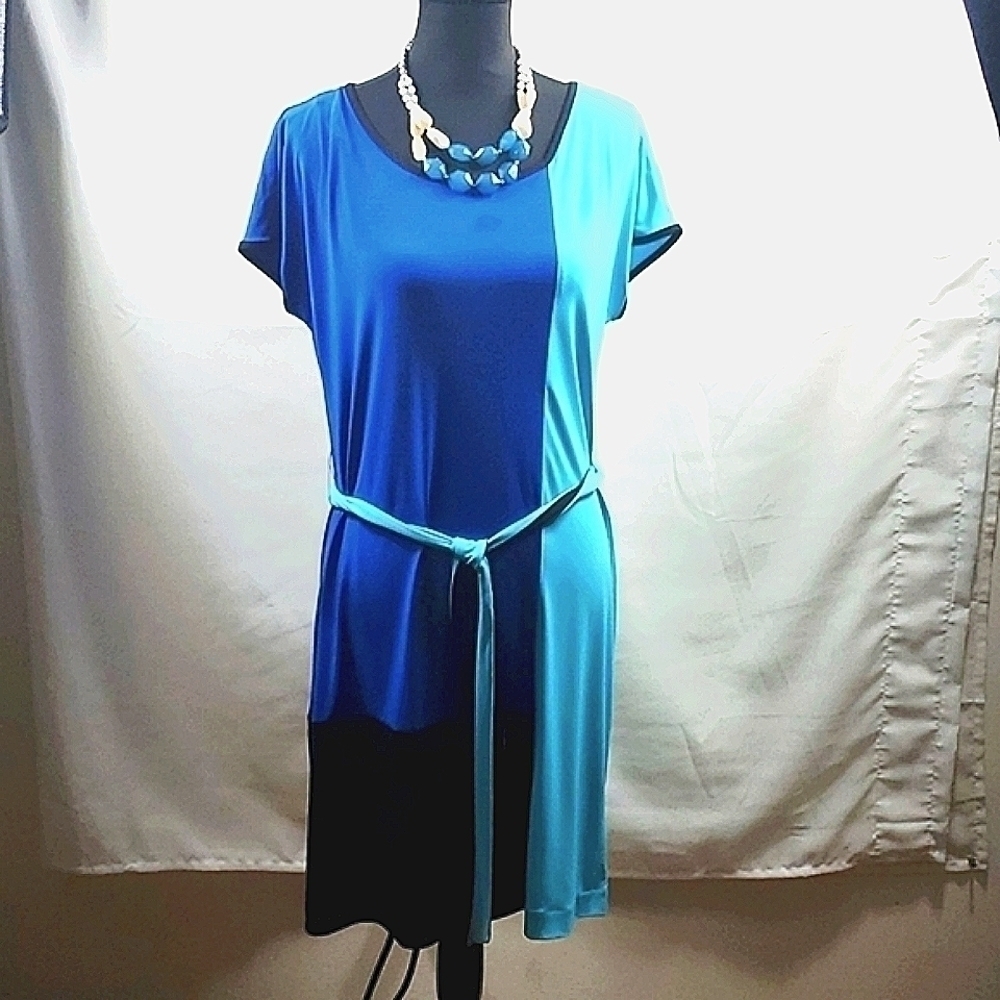 Calvin Klien multi Trendy color blue dress Size Medium
